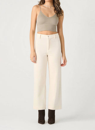 Dex - Wide Leg Corduroy Ankle Pant