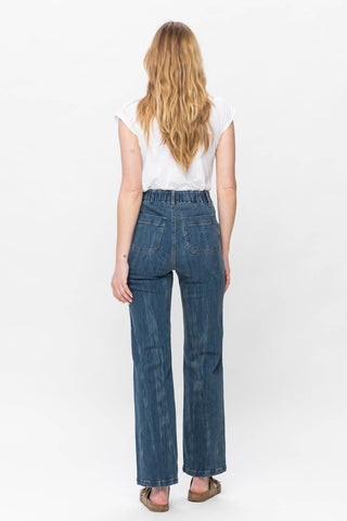 Judy Blue - High Elastic Waist Vintage Straight Leg Jeans