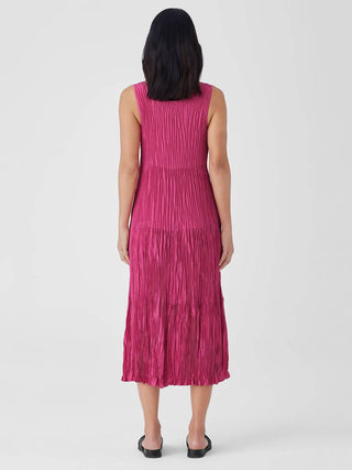 Eileen Fisher - Crushed Silk Tiered Dress