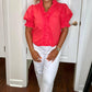 &Merci - Matera Ruffle Trim Puff Sleeves Blouse