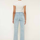 Kancan - High Rise Contrast Accent Straight Leg Jean