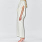 Bernadette - Ruched Waist Cape Dress