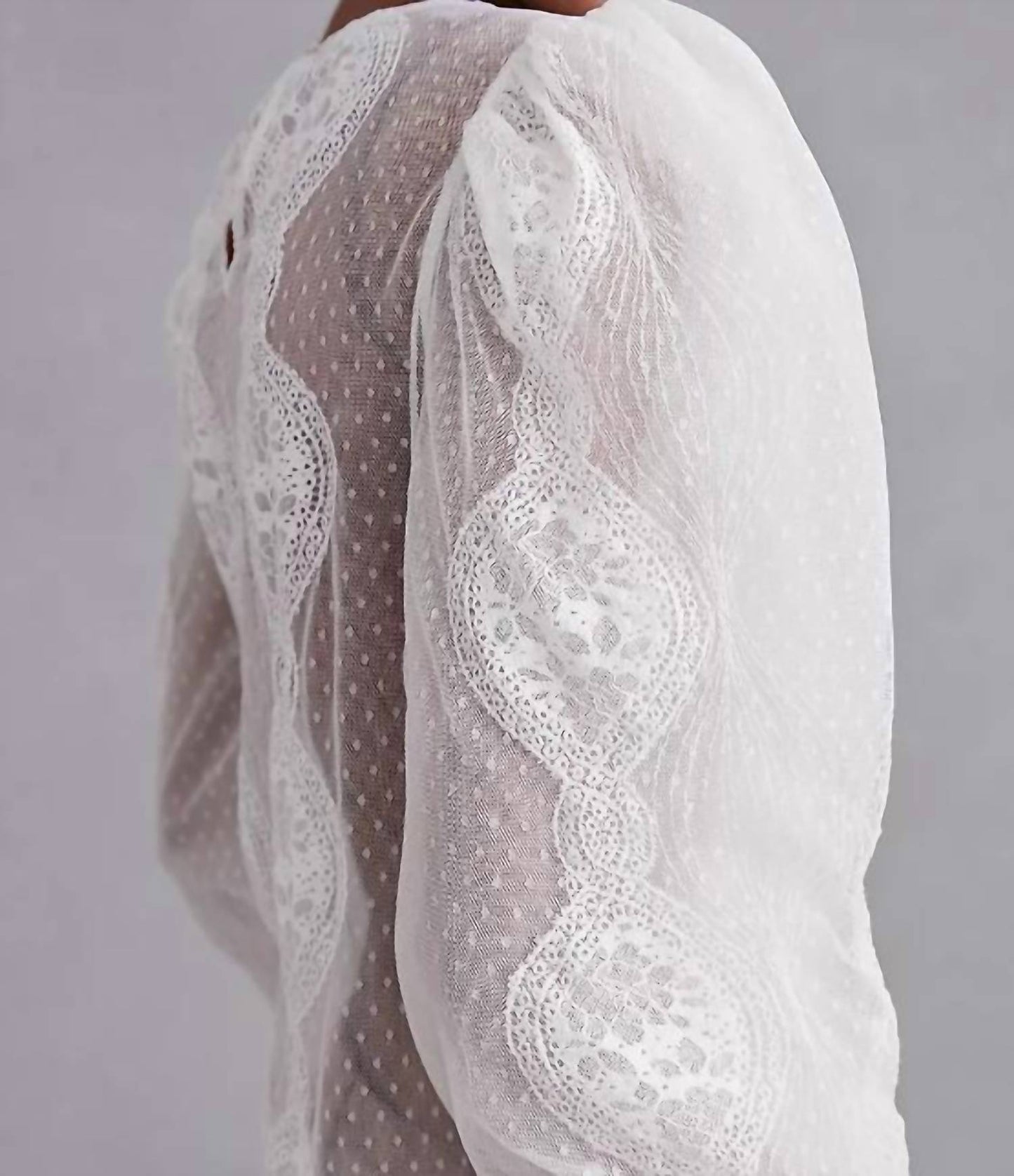 By Anthropologie - Sheer Lace Blouse