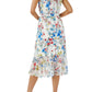 Adrianna Papell - Sleeveless Floral Chiffon Midi Dress