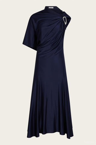 Rabanne - Asymmetrical Draped Midi Dress