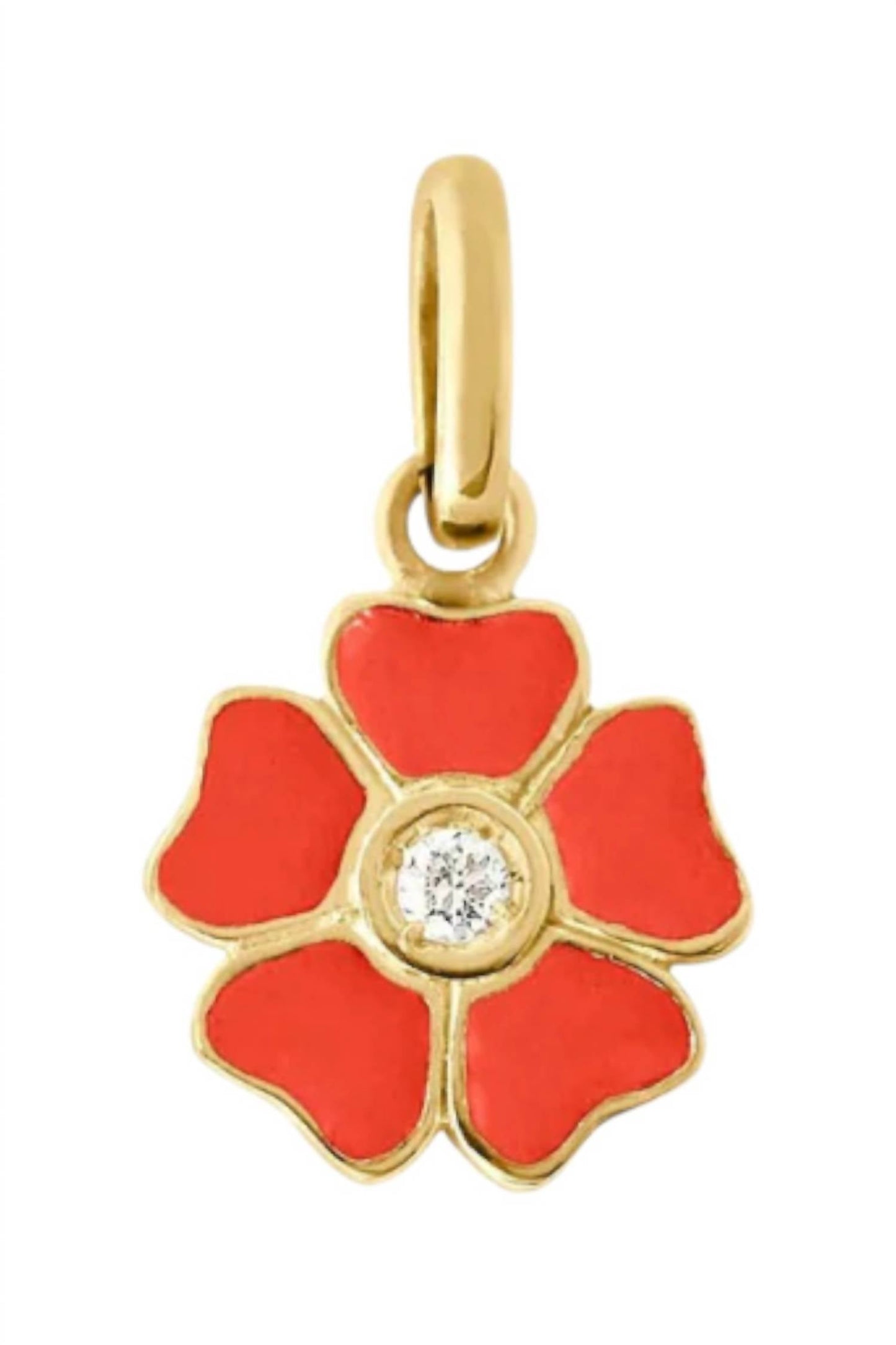 Gigi Clozeau - Women's Flower Resin Diamond Pendant