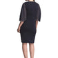 Joseph Ribkoff - Dress With Sheer Rhinestone Beaded Sleeves