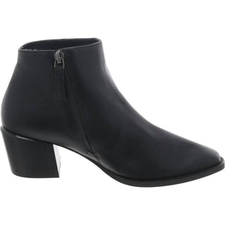 Linea Paolo - Women's Faux Leather Block Heel Ankle Boots