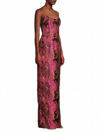 Black Halo - Lumina Jacquard Strapless Maxi Gown