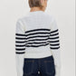 Frankies Bikinis - Varsity Striped Cable Knit Sweater