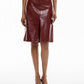 David Lerner - Leather Split Front Pencil Skirt