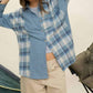 Blu Pepper - Colorblock Plaid Long Sleeve Button Down Shirt