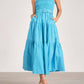 Elan - Jillian Smocked Belted Midi Dress