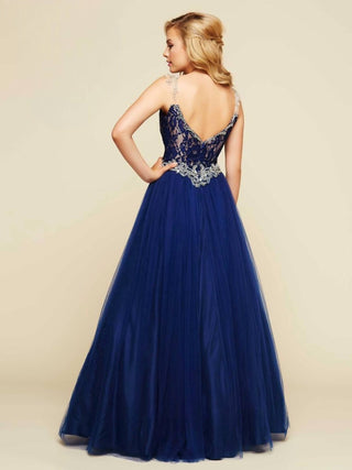 Mac Duggal - Ball Gown with Illusion