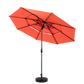 Aluminium 10ft 3-Tier Auto-Tilt Outdoor Patio Umbrella - Orange