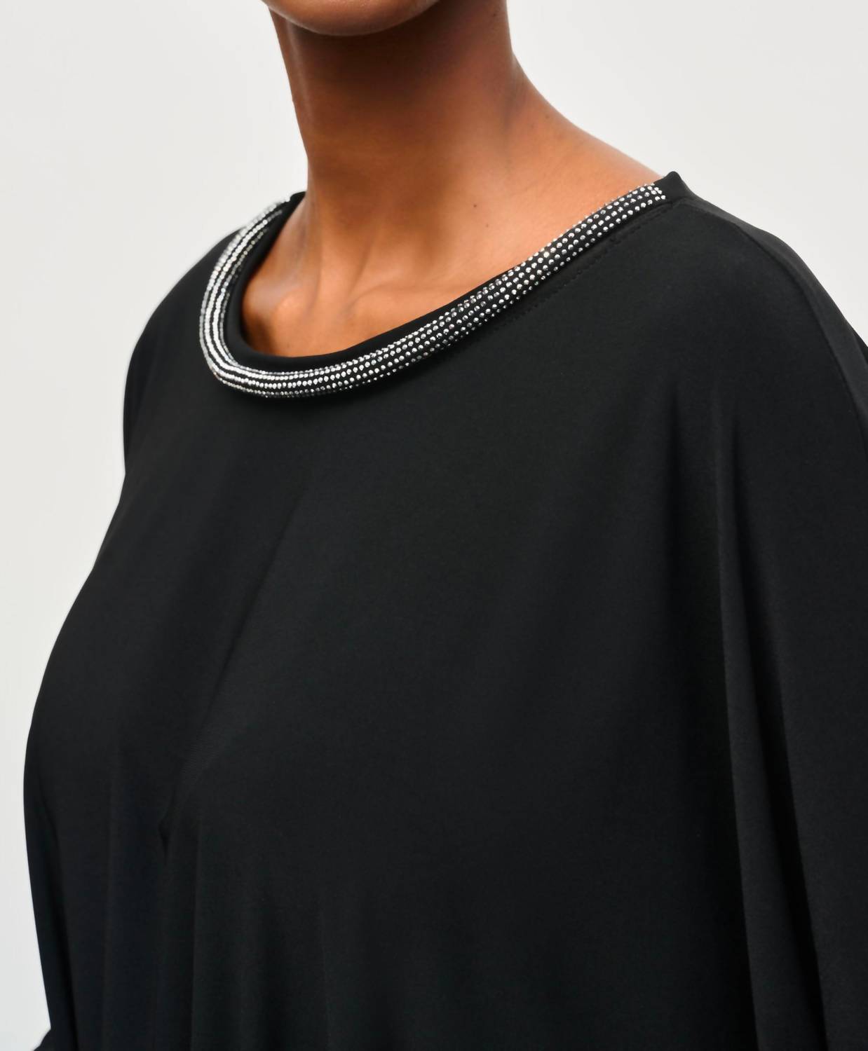 Joseph Ribkoff - Silky Knit Top with Embellished Neckline