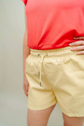 Crst - Lindsay Faux Leather Shorts