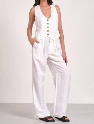 Elan - Linen Halter Vest