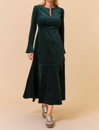 Aspiga - Paloma Round Neck Long Sleeve Stretch Corduroy Dress