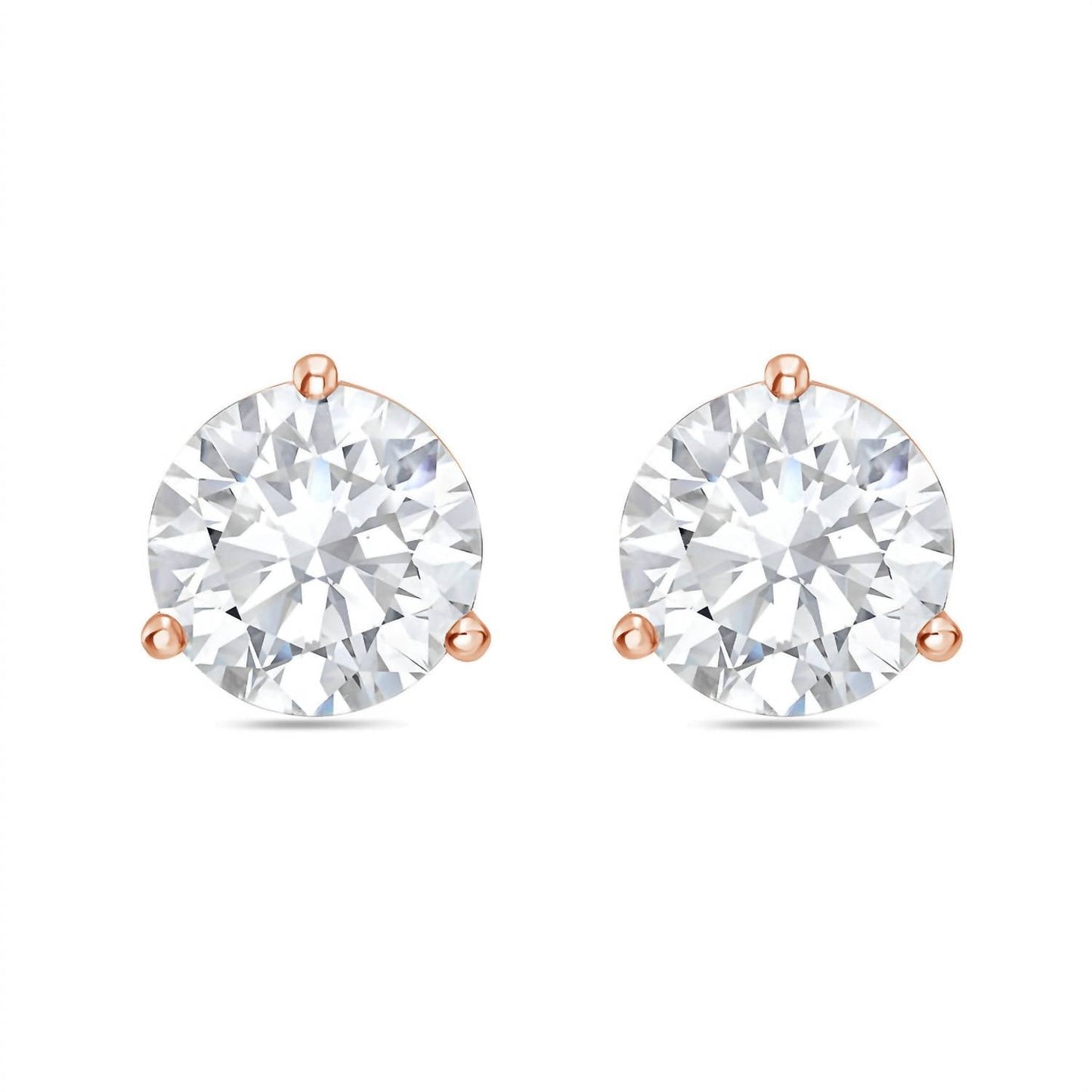 Diana M Jewels - 5.00 Cts Round Lab Grown Stud Earrings
