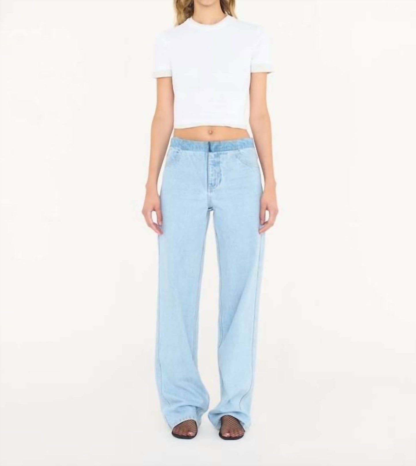 Christopher Esber - Sheer Overlay Loophole Ribbed Baby Tee