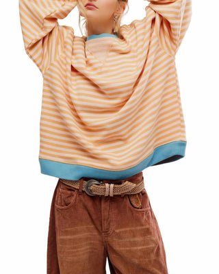Free People - Classic Striped Crew Neck Top