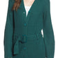 Leith - Belted Rib-Knit Ladies Cardigan