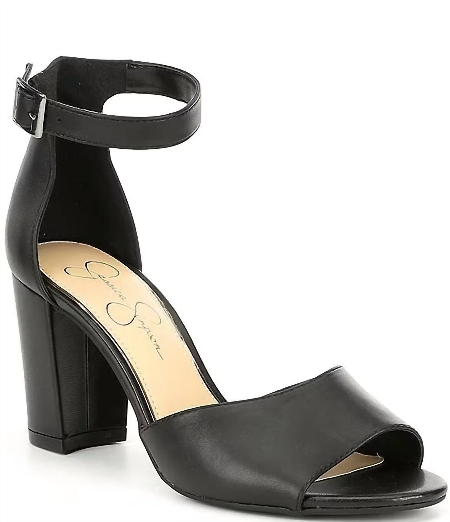 Jessica Simpson - Women's Sherron Leather Ankle Strap Heel