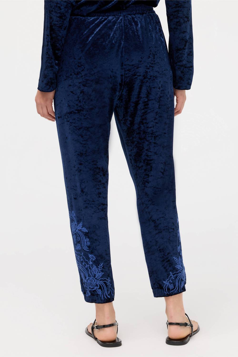 Johnny Was - CARMEL CRUSHED VELVET JOGGER