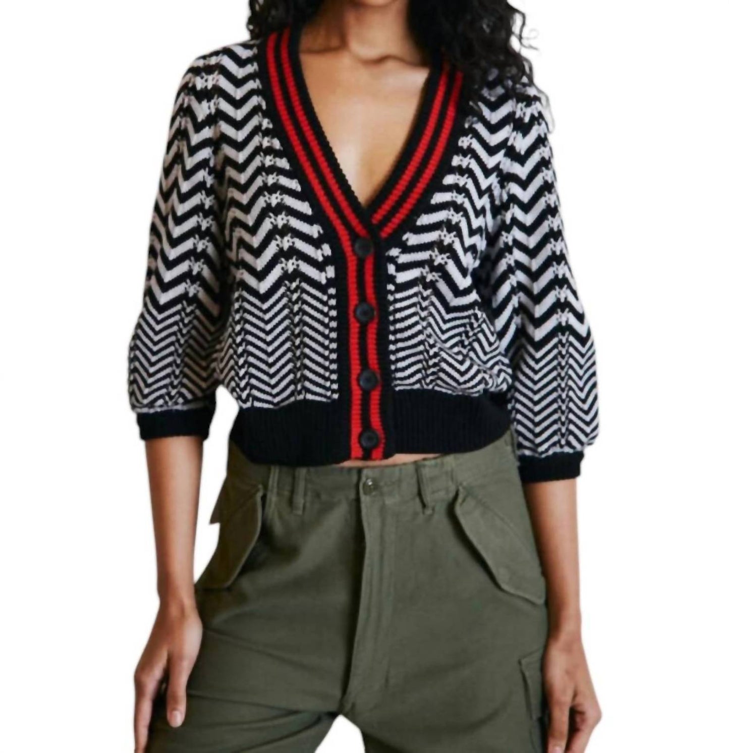 Autumn Cashmere - Chevron Stitch Cardigan