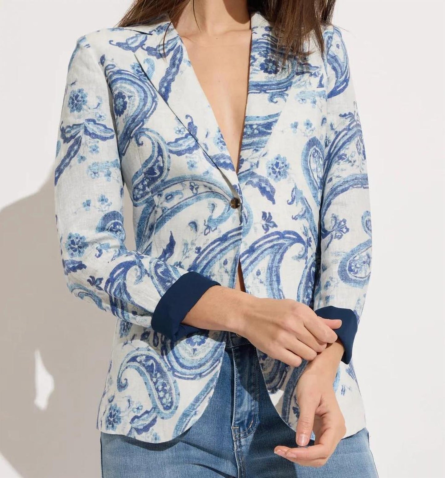 Oolala - Paisley One Button Blazer