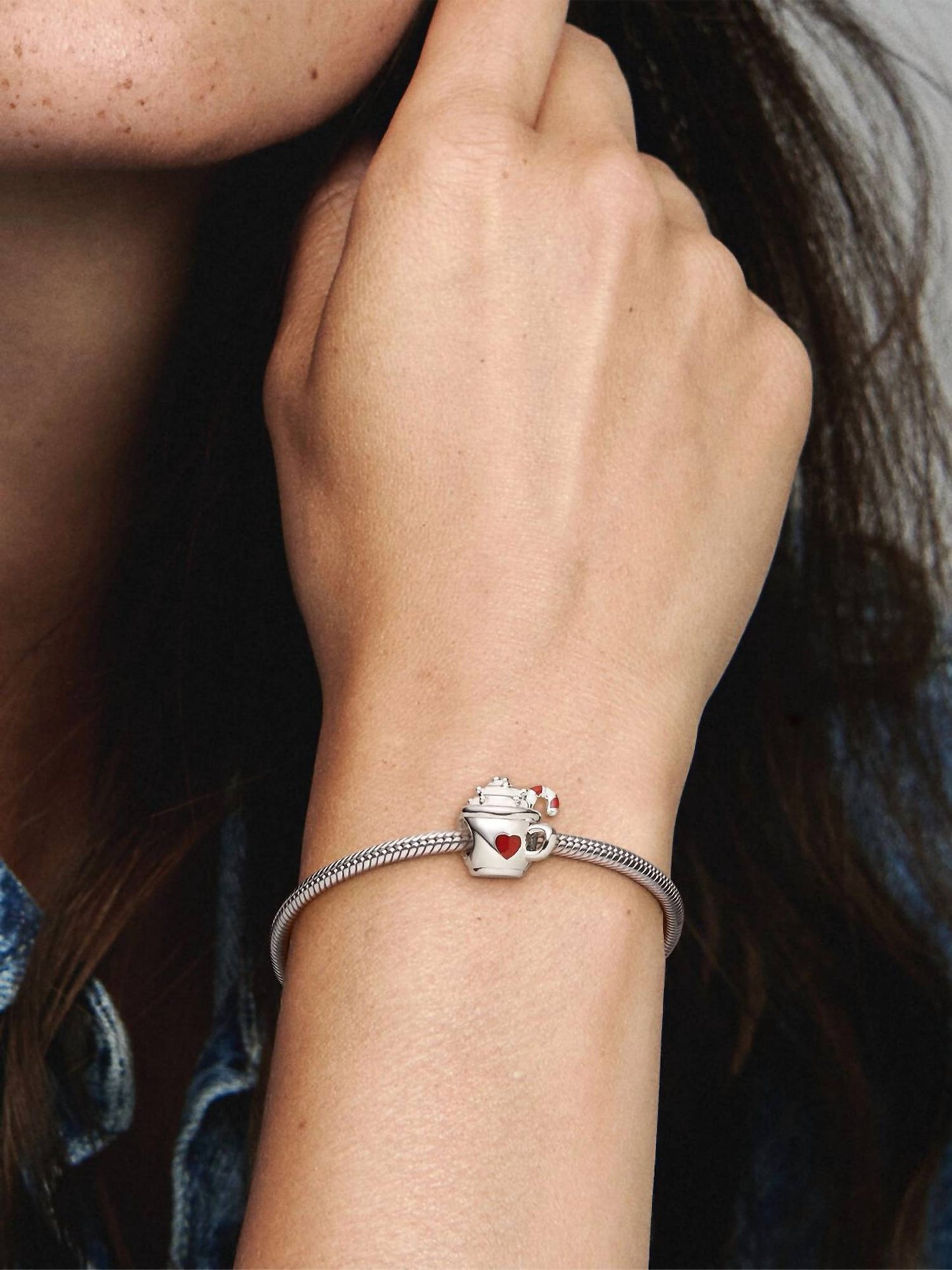Pandora - Cocoa & Candy Cane Charm