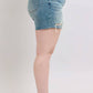 Judy Blue - Mid Rise Vintage Button Fly Destroy Denim Short