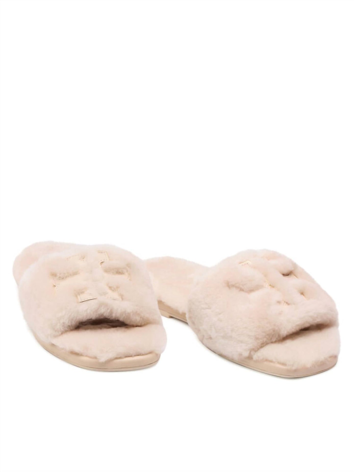 Tory Burch - Women's Double T Shearling Slide