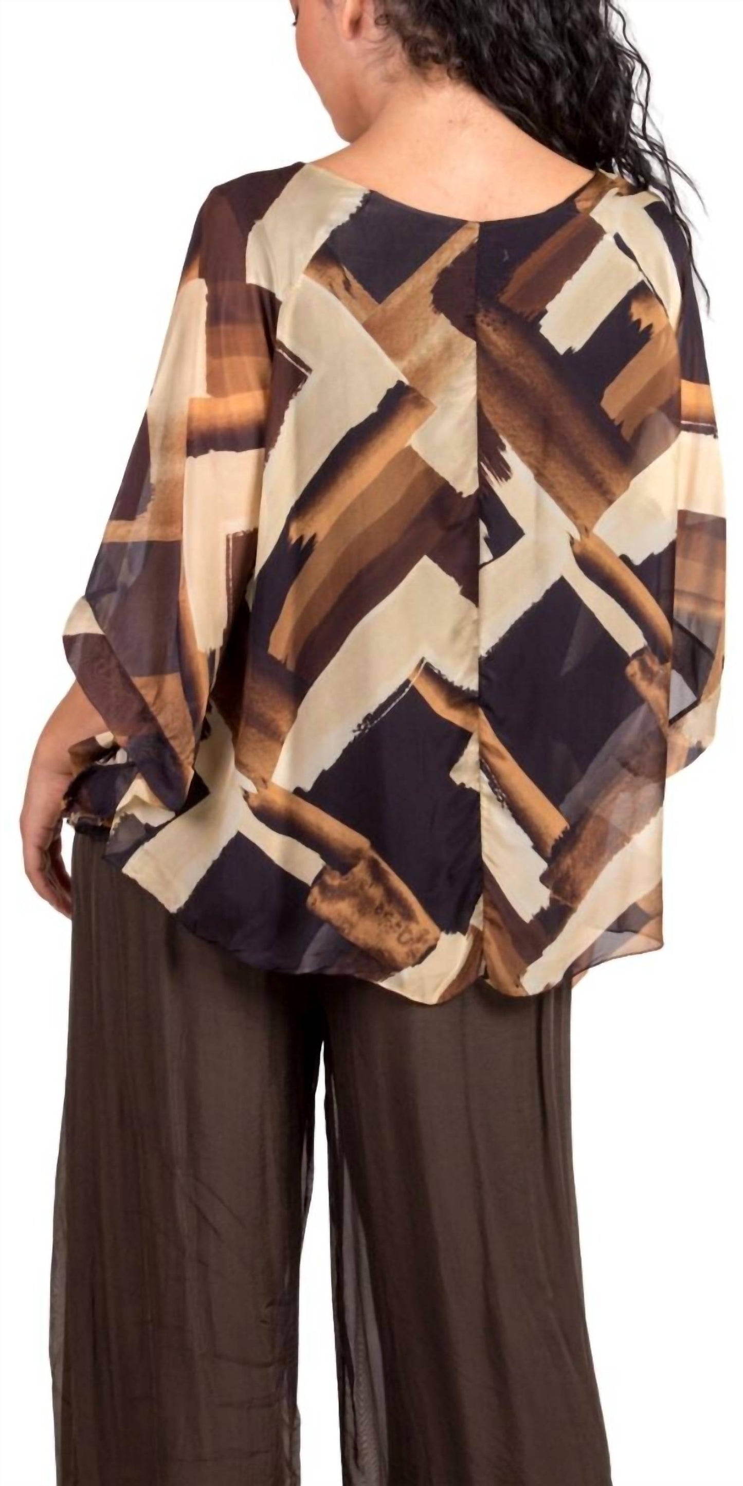 Gigi Moda - Coletta Brushstroke Silk Top