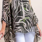 Gigi Moda - Seta Zebra Print Kaftan Top