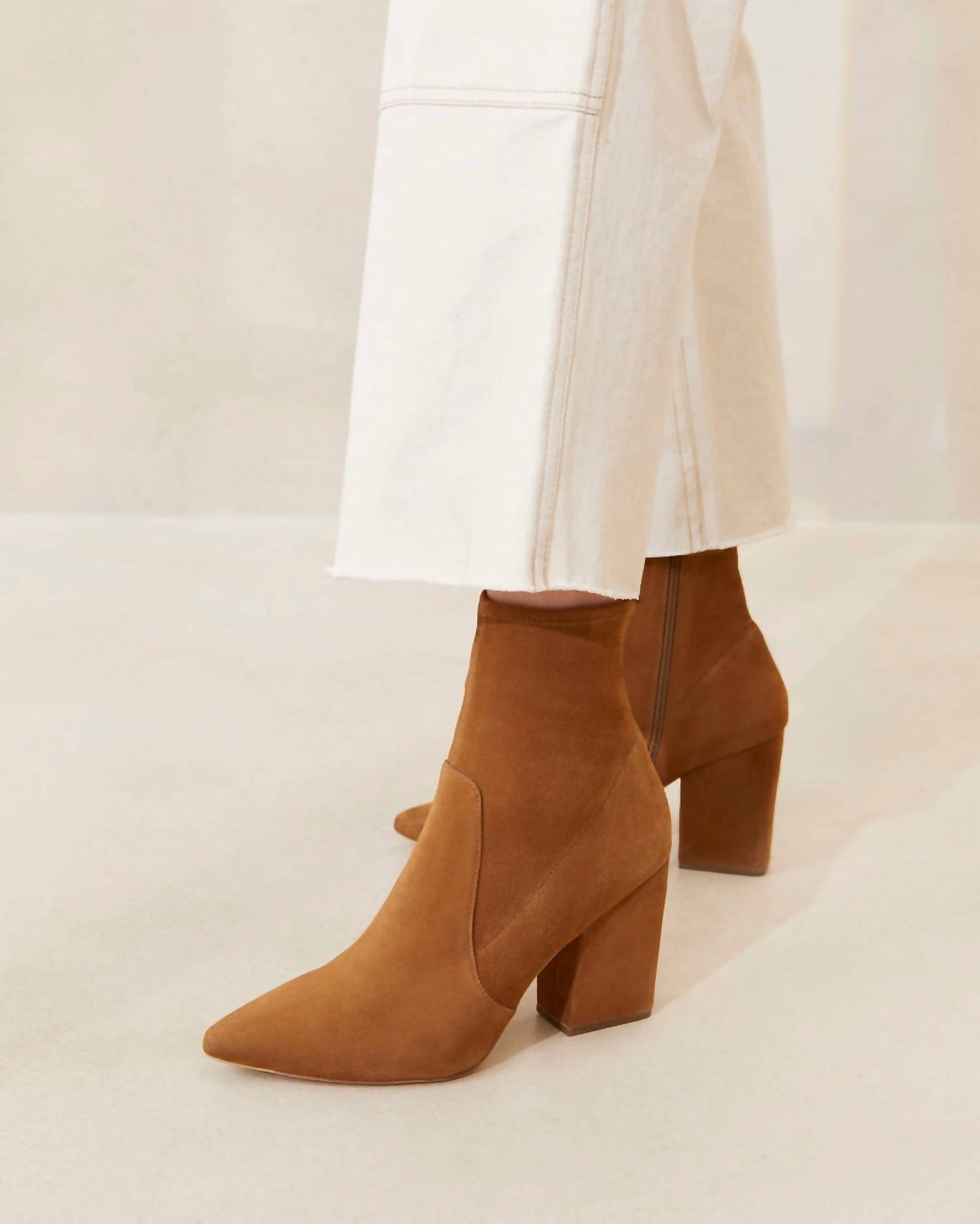 Loeffler Randall - Women's Isla Cacao Suede Slim Ankle Bootie