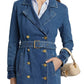 L'Agence - Bradley Denim Trench Coat