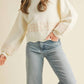 &Merci - Scallop Hem Embroidered Sweater