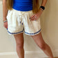 En Creme - Caroline Tie Front Embroidered Shorts
