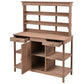 TOPMAX 66" Large Outdoor Farmhouse Wooden Potting Bench Table