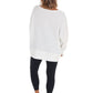 Bibi - Christmas Plaid Merry Waffle Knit Pullover Sweater