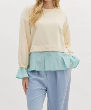 Entro - Long Sleeve Twofer Pullover