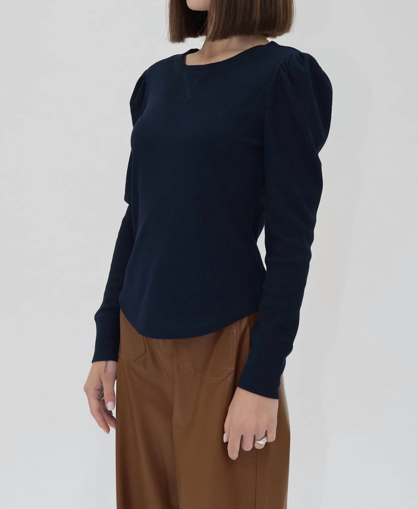 Another Love - Long Sleeve Waffle Knit Top