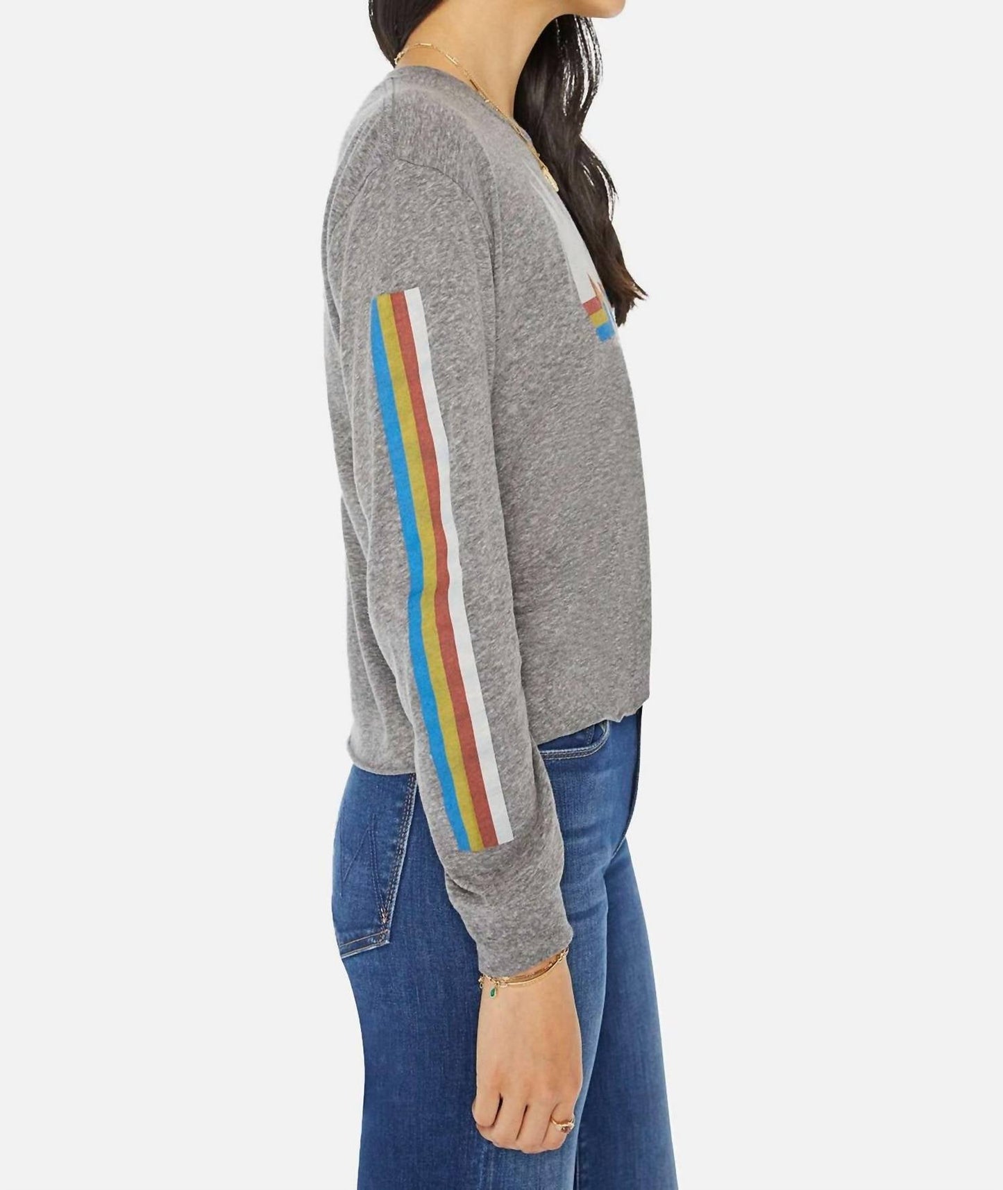 Mother - Long Sleeve Slouchy Cut Off Sweatshirt