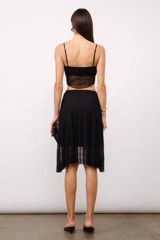 Golden - Bethel Lace Flared Midi Skirt