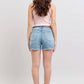 Judy Blue - High Waist Western Embroidery Detail Cut Off Denim Short