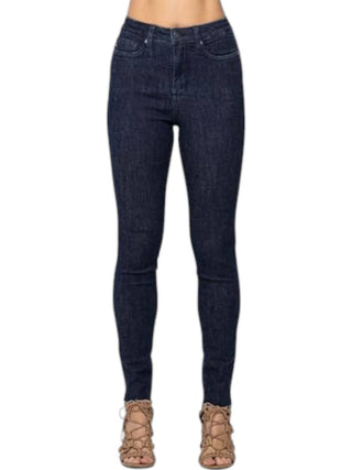 Judy Blue - Tummy Control Raw Hem Skinny Jeans
