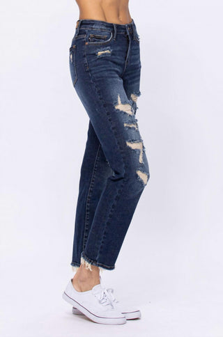 Judy Blue - Mid-rise Destroyed Boyfriend Jean