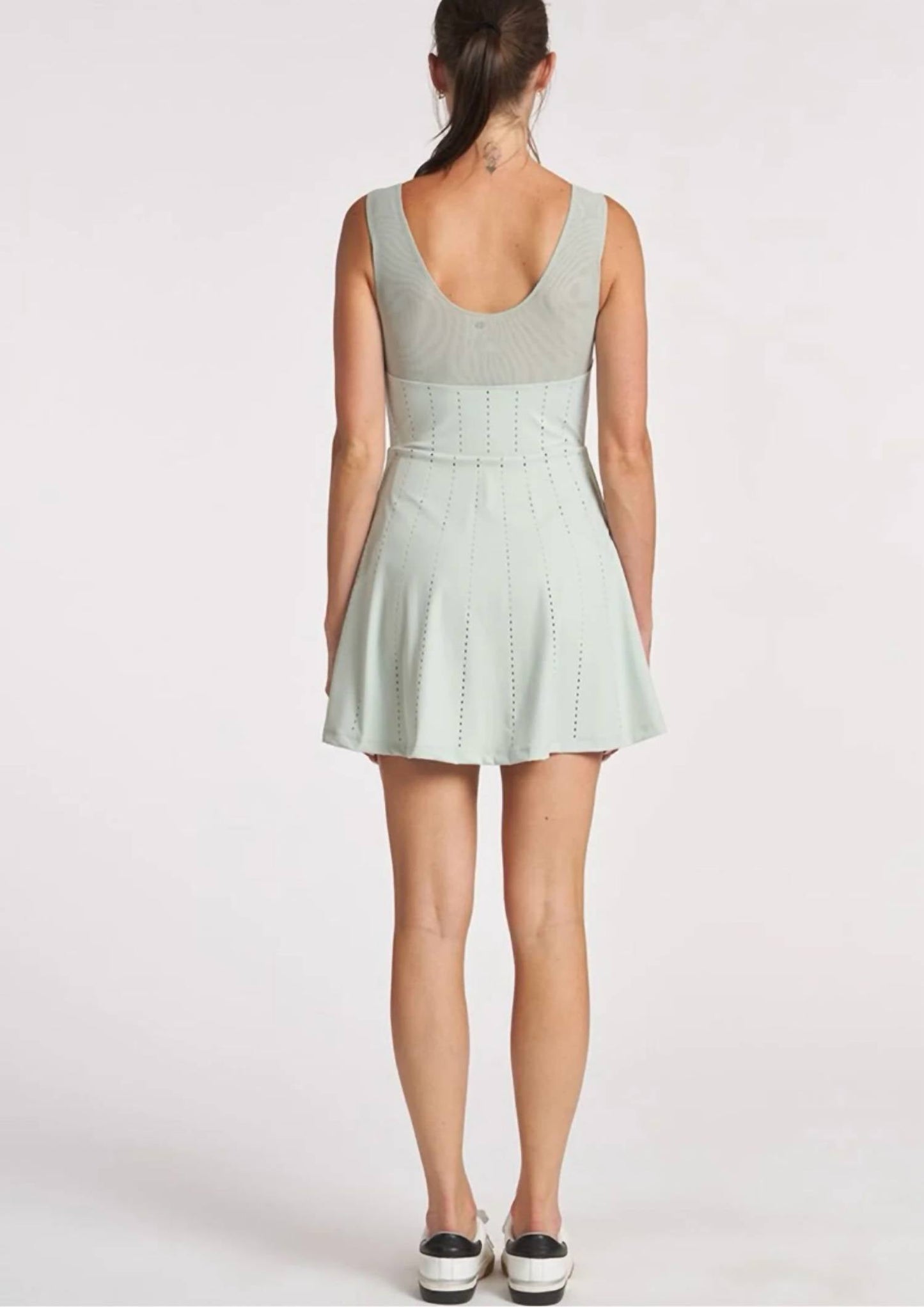 Thrive Societe - Endure Perforated Zip Tennis Dress
